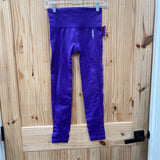 WOMENS GYMSAHRK LEGGINGS PURPLE/WHITE XS/S