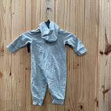 BOYS NIKE AIR JORDAN ROMPER W/HOOD GRAY/BLK/RED 6M
