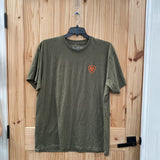 MENS ARIAT OLIVE GREEN/ORANGE SHIRT XXL