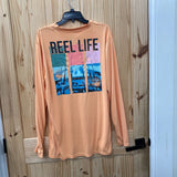 MENS REEL LIFE LS ORANGE SHIRT XXL