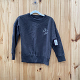 GIRLS ABERCROMBIE KIDS THE ROLLING STONES BLK SWEATSHIRT W/MOUTH 5/6