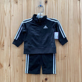 BOYS ADIDAS 2PC SET BLK/WHITE 6M