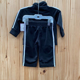 BOYS ADIDAS 2PC SET BLK/WHITE 6M