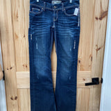 WOMENS BKE SABRINA DK DENIM FLARE JEANS 29L