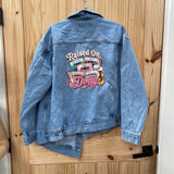 WOMENS LT DENIM JEAN JACKET RAISED ON DOLLY L NWT