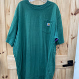 MENS CARHARTT GREEN T-SHIRT 2XL TALL