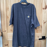 MENS CARHARTT CHARCOAL T-SHIRT 2XL TALL