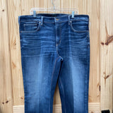 MENS SILVER DENIM JEANS 40X36
