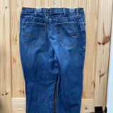 MENS ARIAT FR LOW RISE BOOT DENIM JEANS 42X30