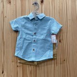 BOYS LITTLE LAD 2PC SET TEAL/TAUPE 18M