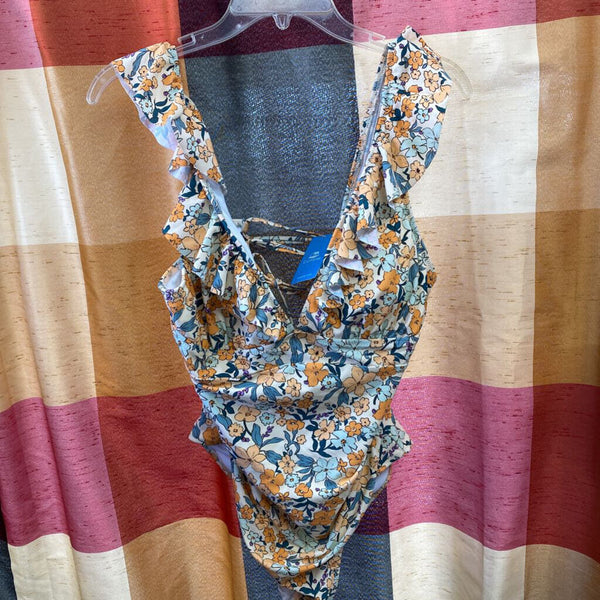 WOMENS CUPSHE FLORAL 1PC SWIMSUIT L NWT